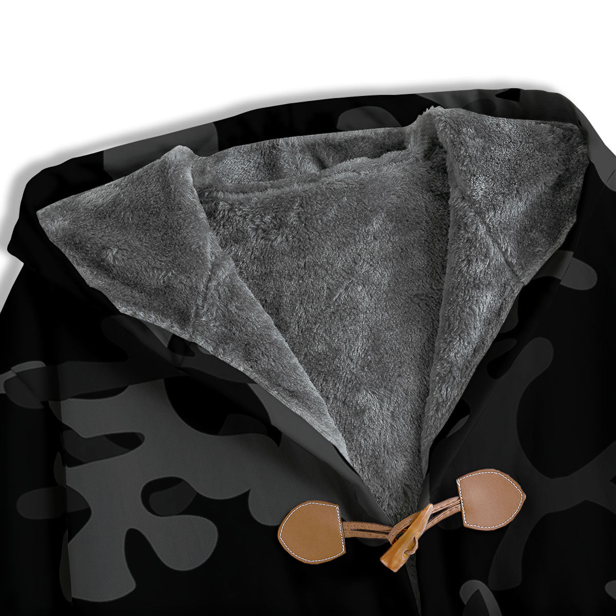 Grey Digital Camo Black Print Pattern Men's Windbreaker Jacket-grizzshop