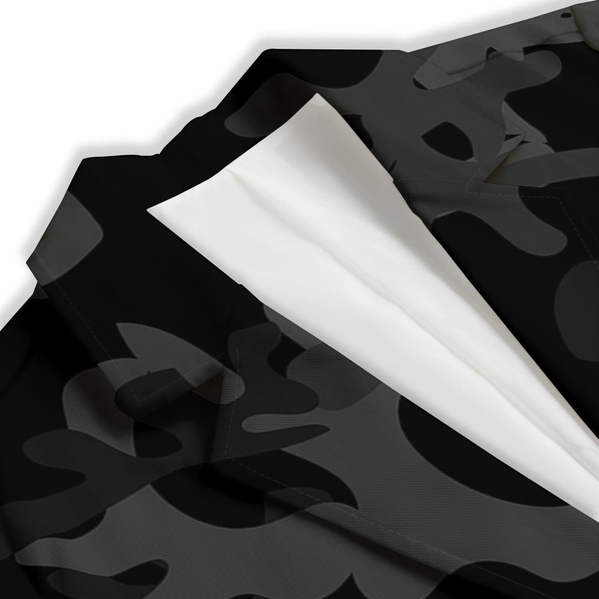 Grey Digital Camo Black Print Pattern Women's Blazer-grizzshop