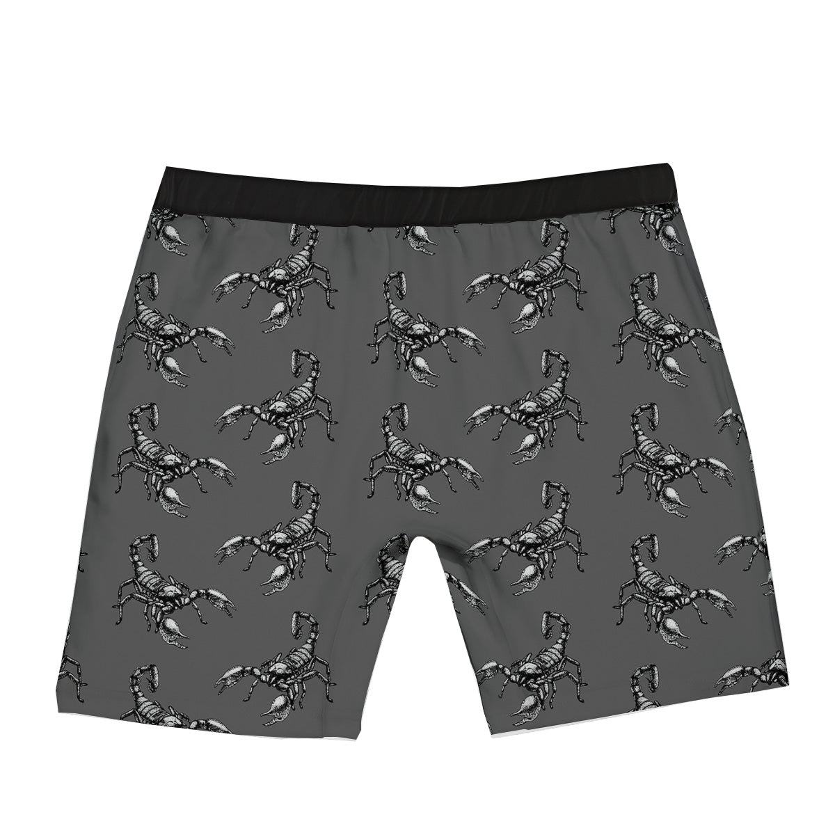 Grey Hand Drawn Scorpion Print Pattern Boxer Briefs-grizzshop