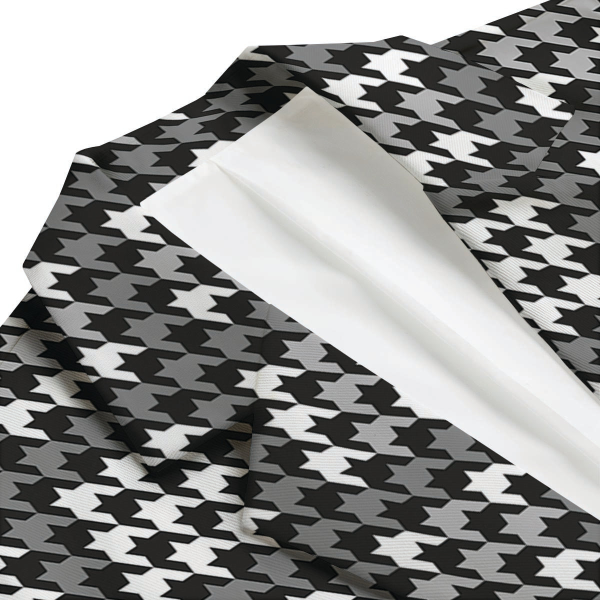 Grey Houndstooth Men's Blazer-grizzshop