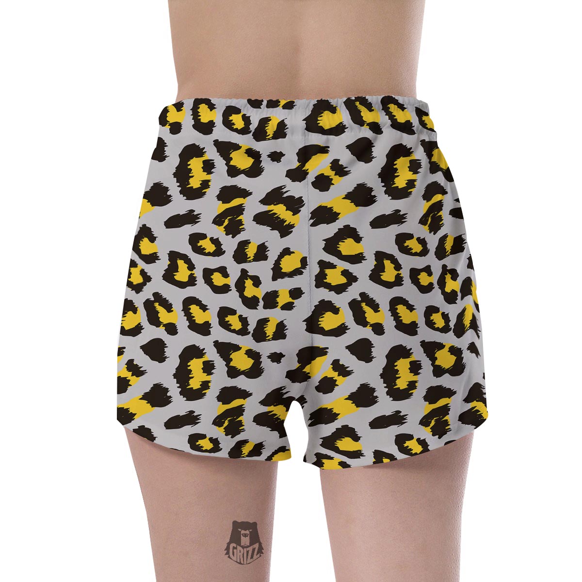Grey Leopard Women's Shorts-grizzshop