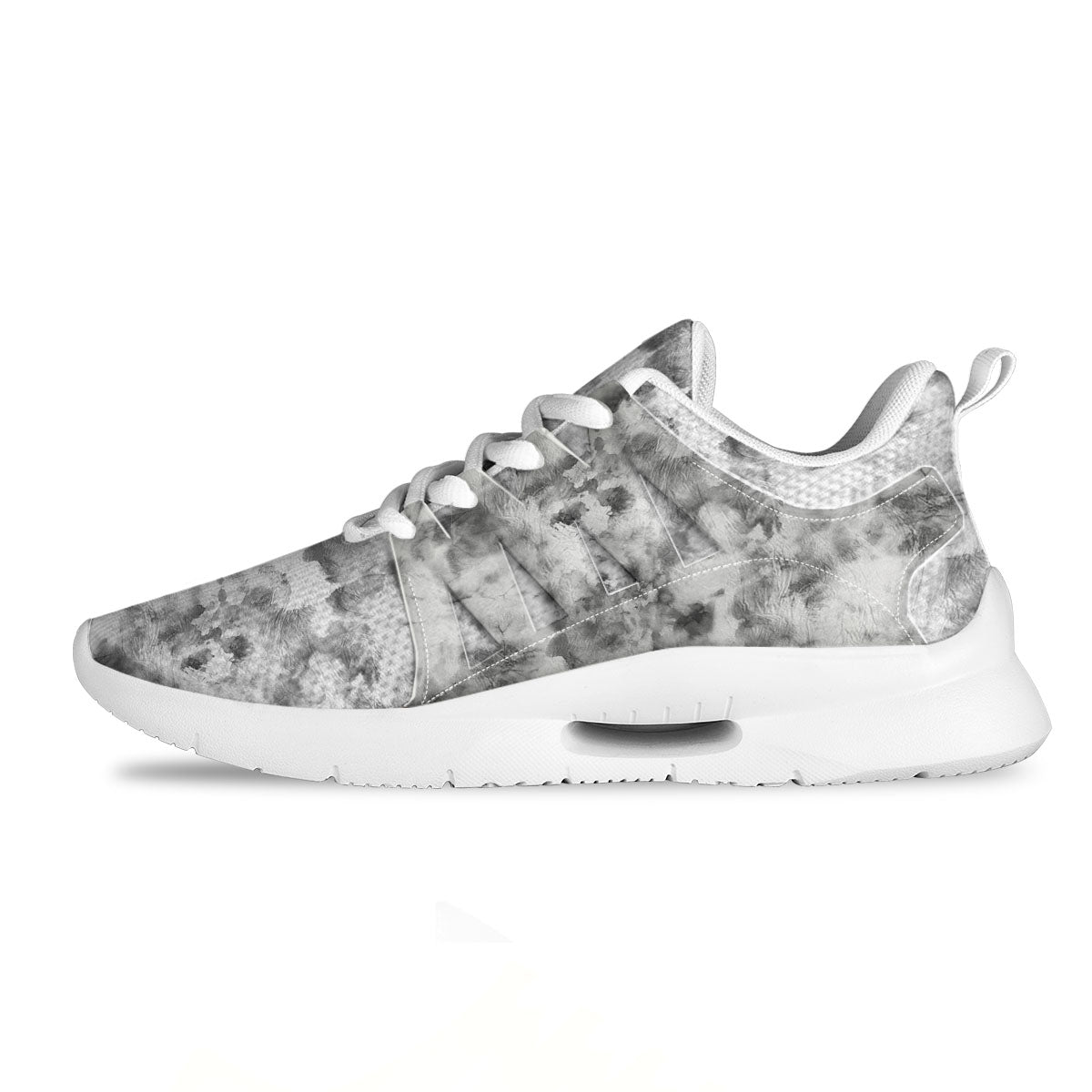 Grey Smoke Marble Print Pattern Tennis Shoes-grizzshop