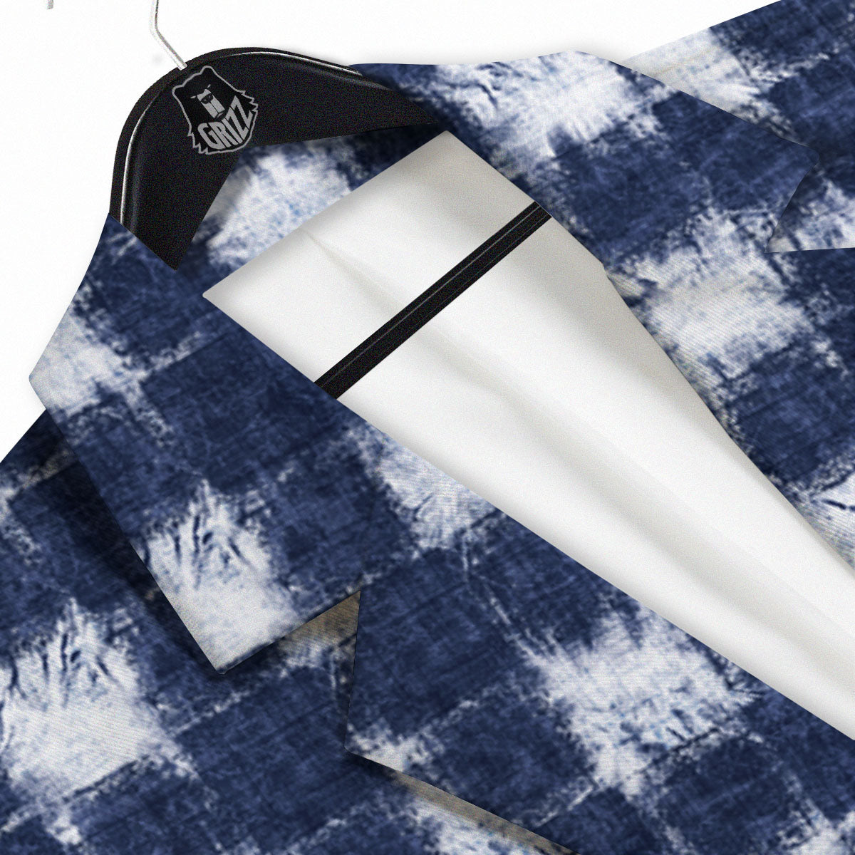 Grid Shibori Print Pattern Men's Sport Coat-grizzshop