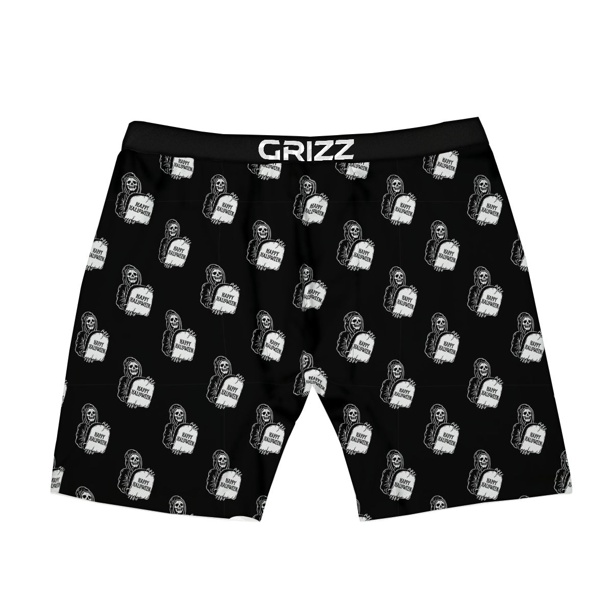 Grim Reaper Halloween Print Pattern Boxer Briefs-grizzshop