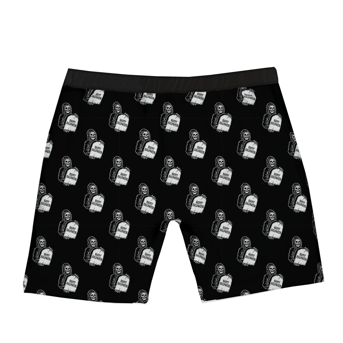 Grim Reaper Halloween Print Pattern Boxer Briefs-grizzshop