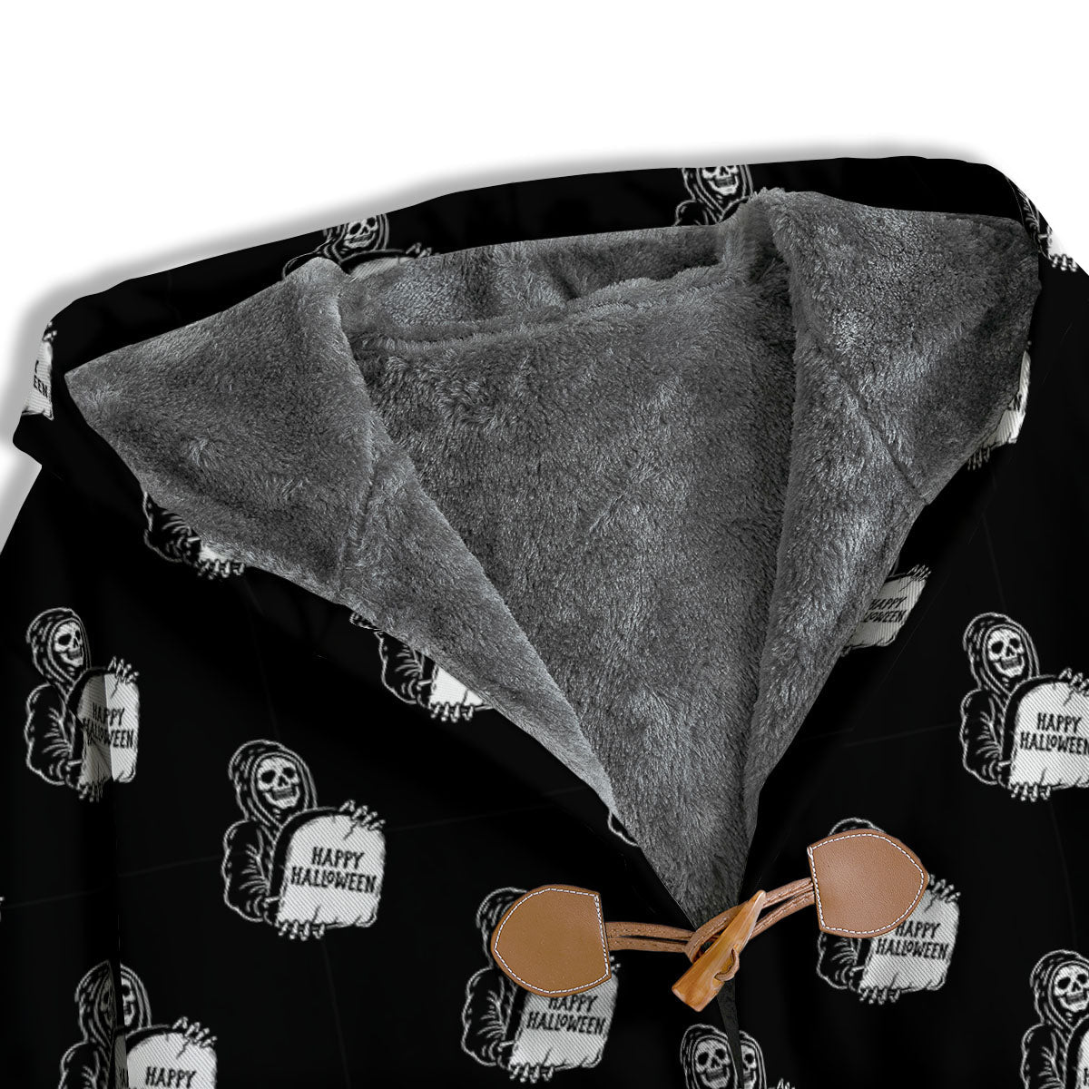 Grim Reaper Halloween Print Pattern Men's Windbreaker Jacket-grizzshop