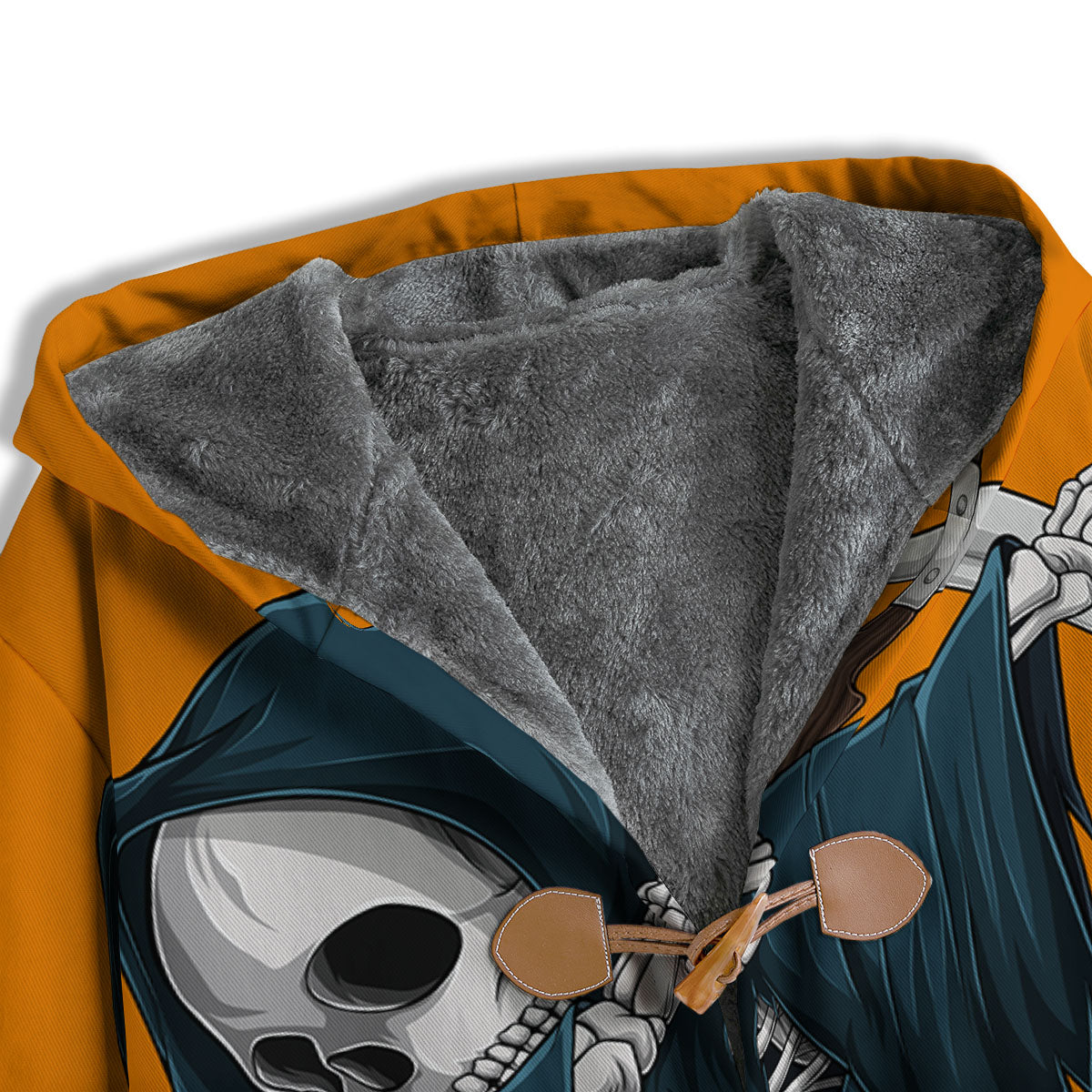 Grim Reaper Skeleton Dap Print Men's Windbreaker Jacket-grizzshop