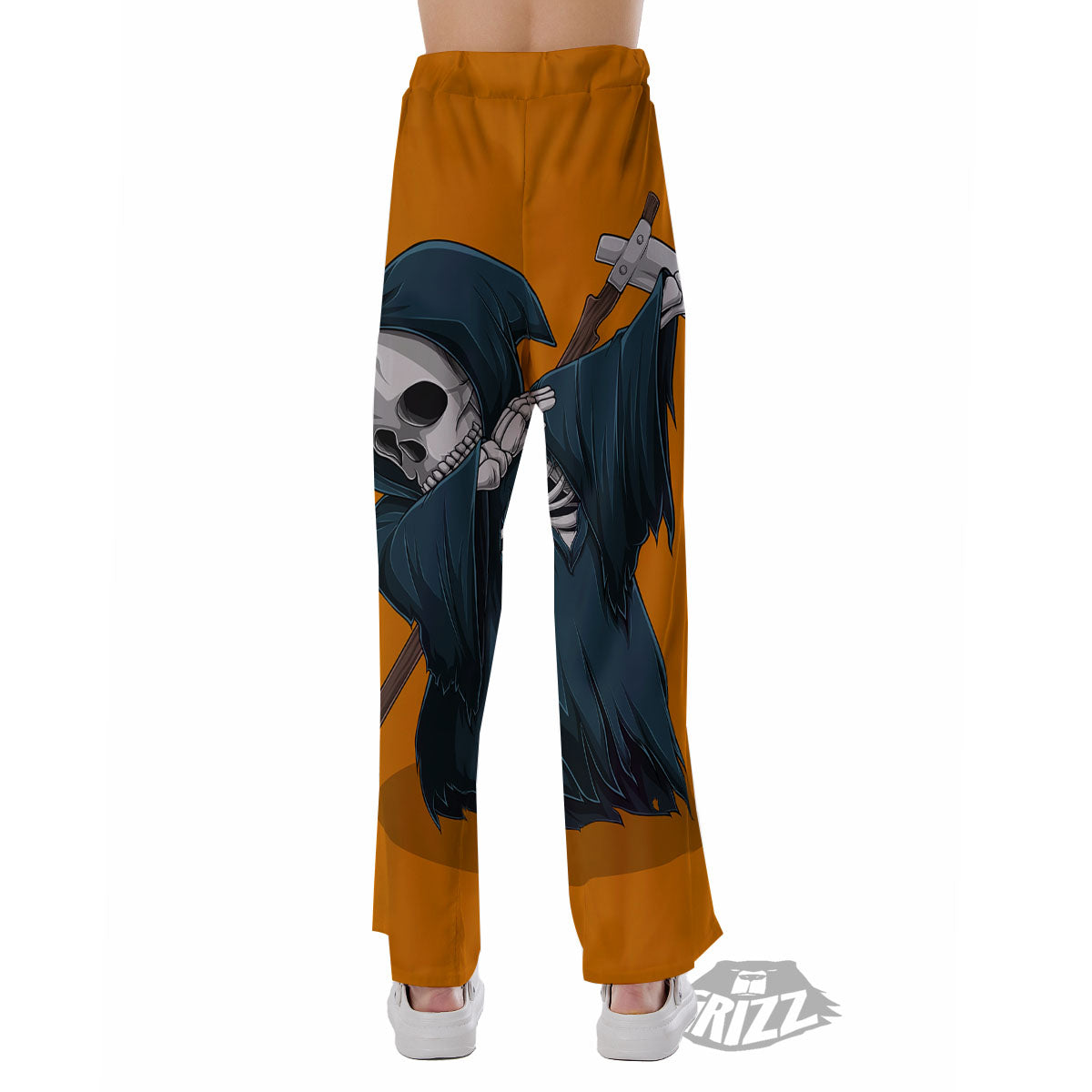Grim Reaper Skeleton Dap Print Pajama Pants-grizzshop