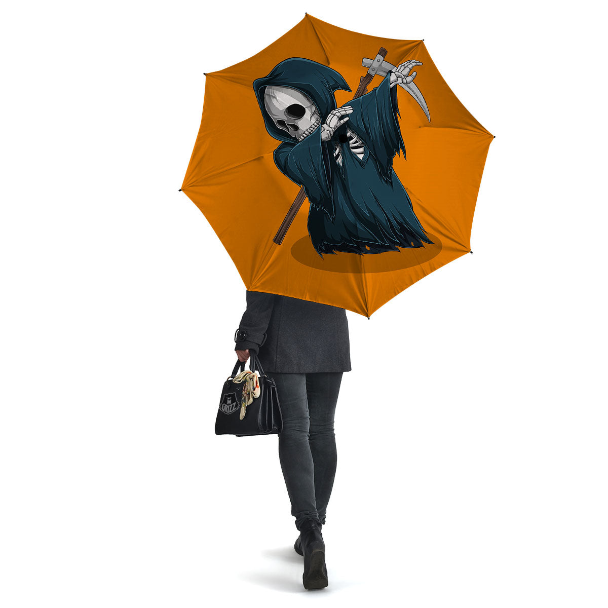 Grim Reaper Skeleton Dap Print Umbrella-grizzshop