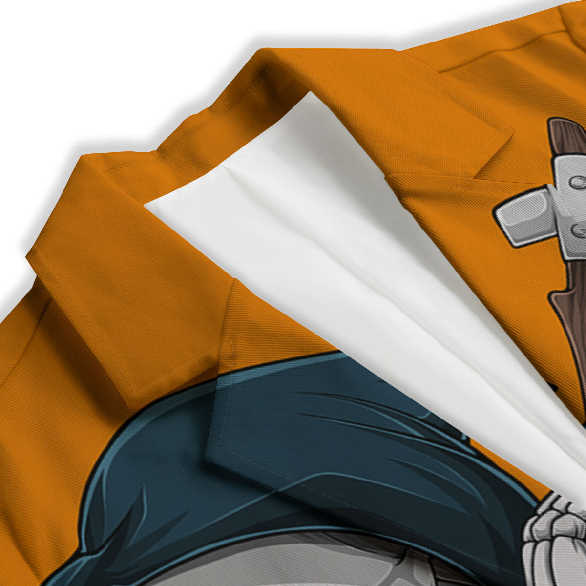 Grim Reaper Skeleton Dap Print Women's Blazer-grizzshop