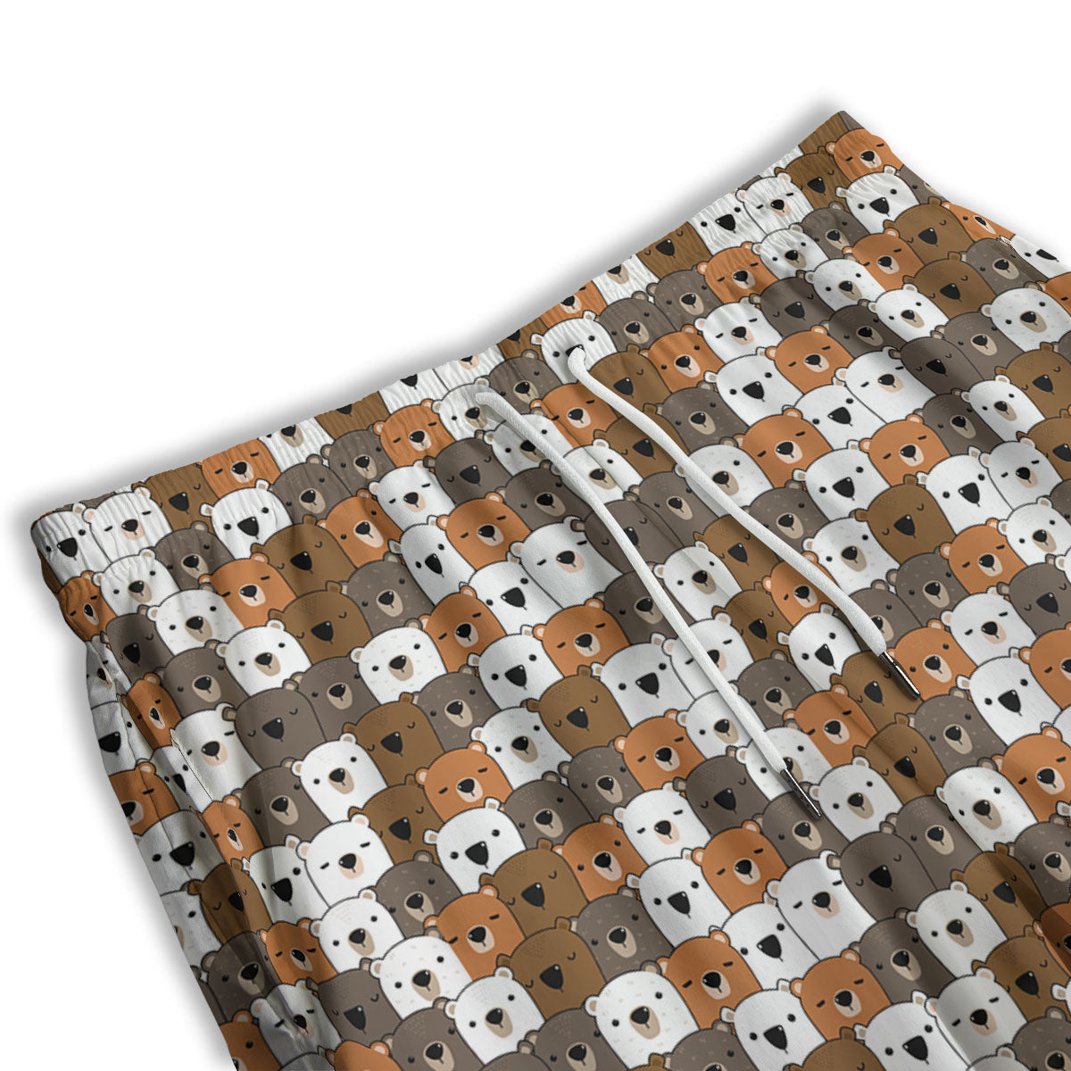 Grizzly Bear Cute Baby Print Pattern Men's Athletic Shorts