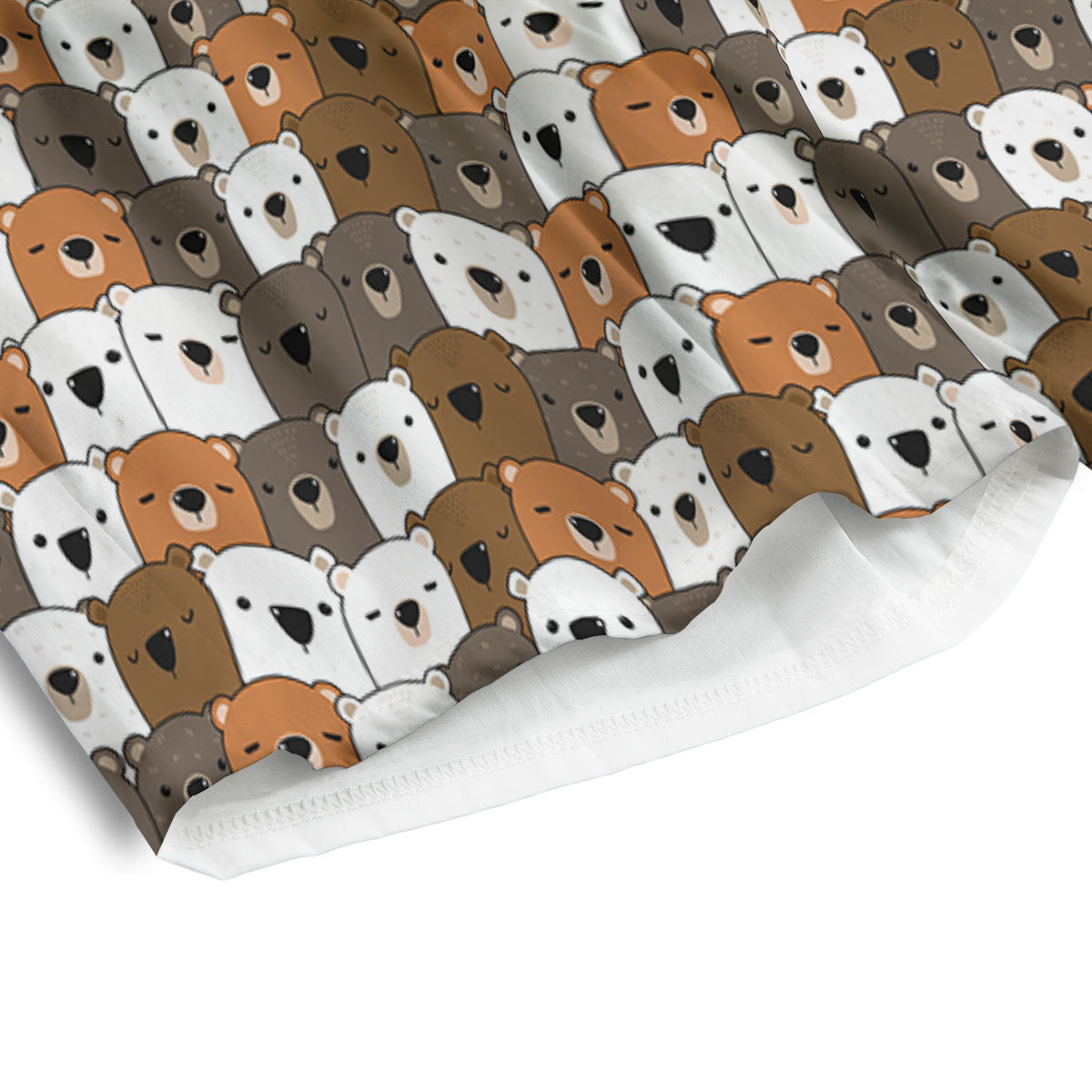 Grizzly Bear Cute Baby Print Pattern Men's Athletic Shorts