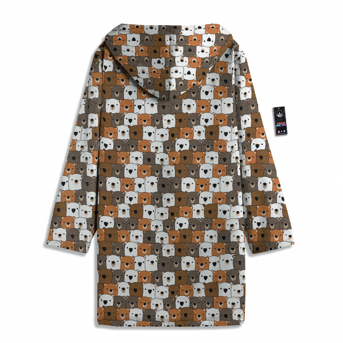Grizzly Bear Cute Baby Print Pattern Men's Windbreaker Jacket-grizzshop