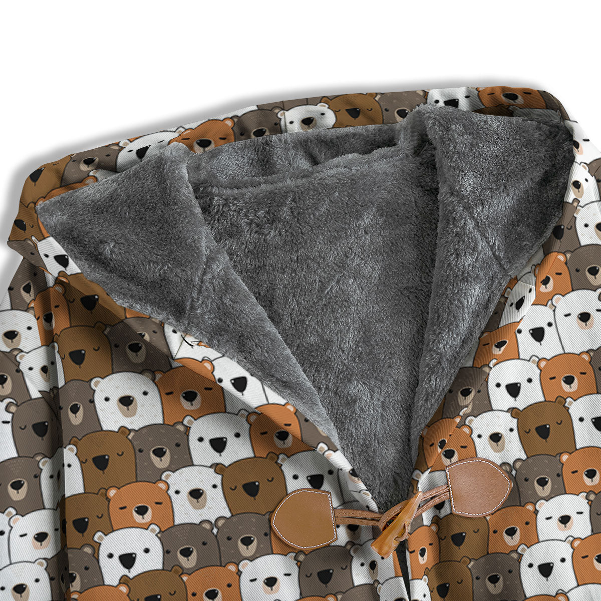 Grizzly Bear Cute Baby Print Pattern Men's Windbreaker Jacket-grizzshop