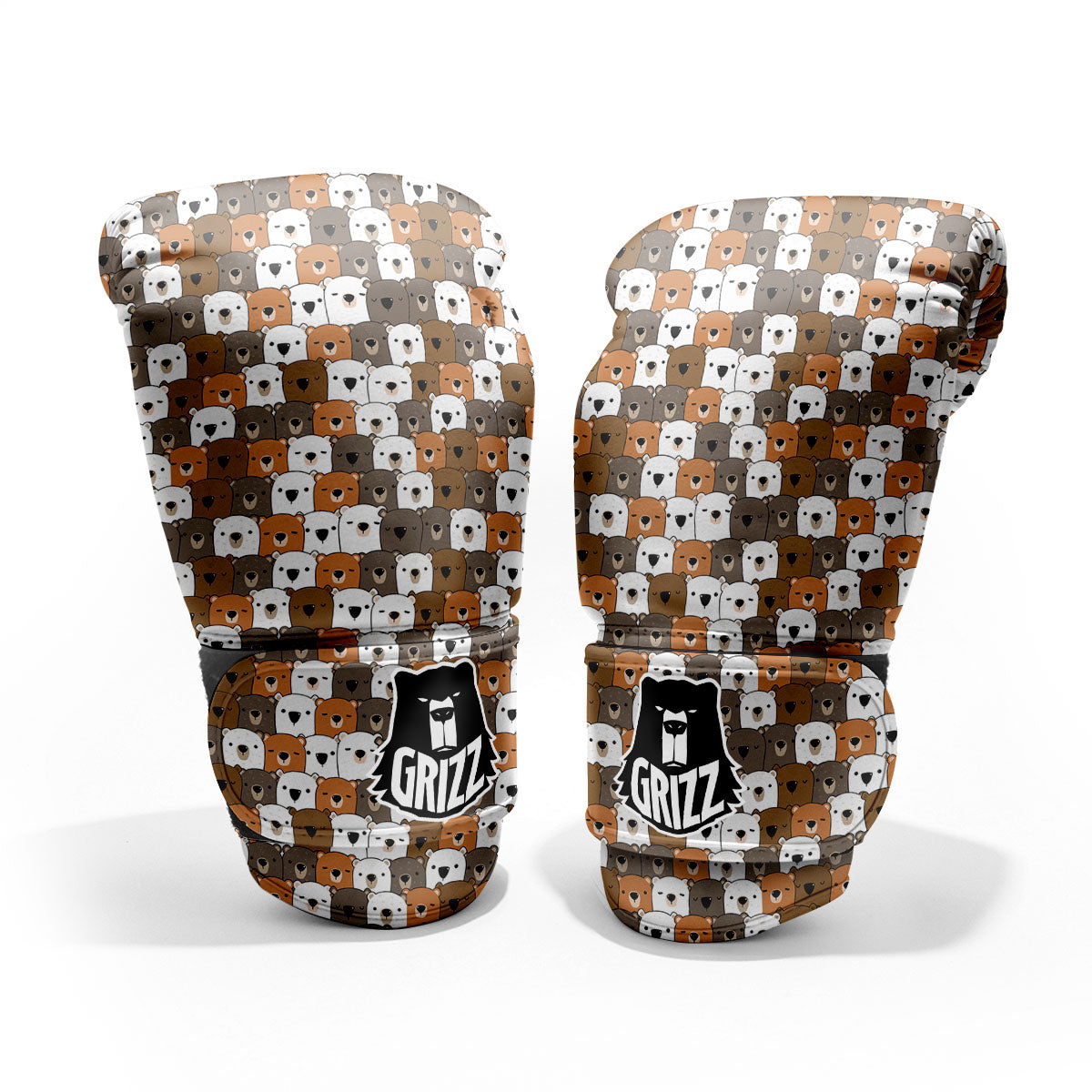 Grizzly Bear Cute Baby Print Pattern Pro Boxing Glove