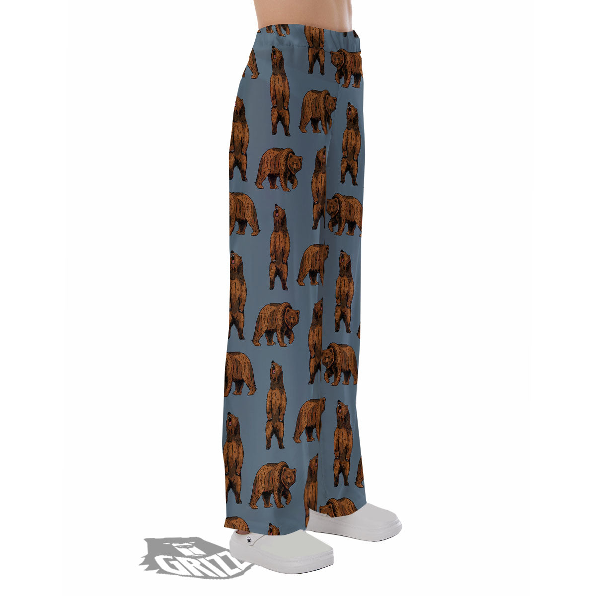 Grizzly Bear Print Pattern Pajama Pants-grizzshop