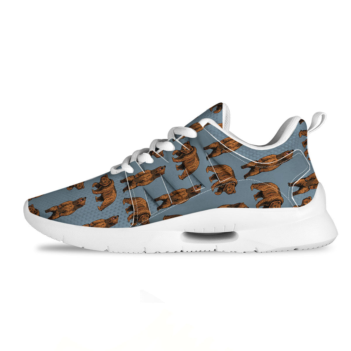 Grizzly Bear Print Pattern Tennis Shoes-grizzshop