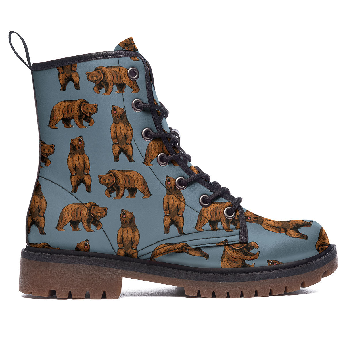 Grizzly Bear Print Pattern Work Boots-grizzshop