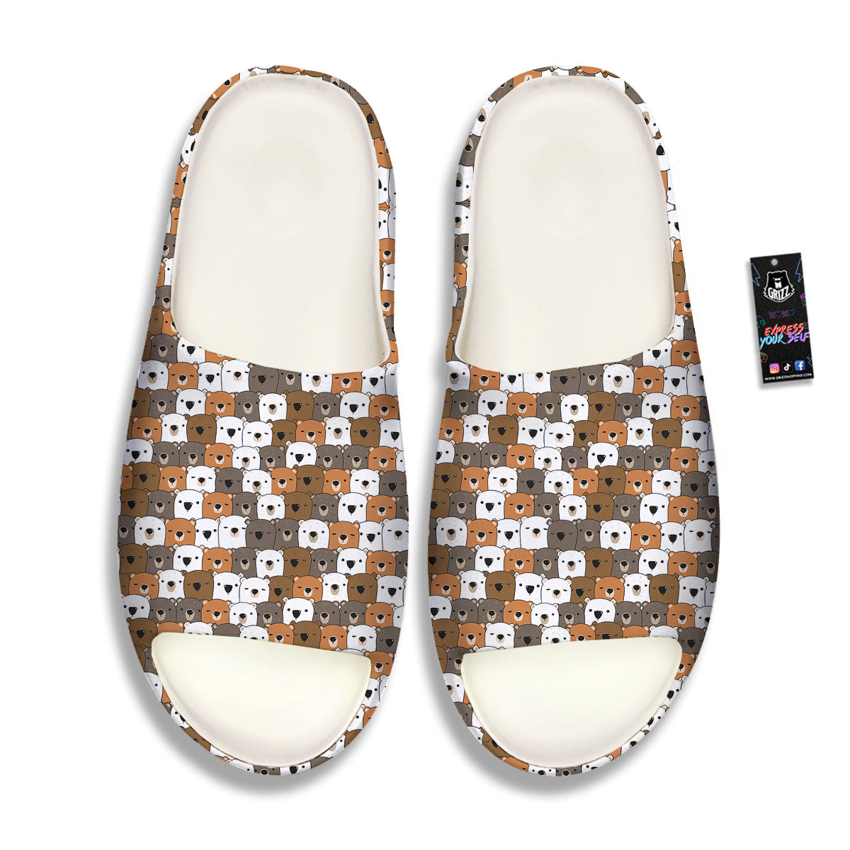 Grizzly Bear Cute Baby Print Pattern Sandals-grizzshop
