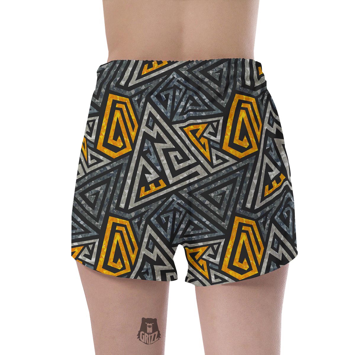 Grunge Geometric Triangle Women's Shorts-grizzshop