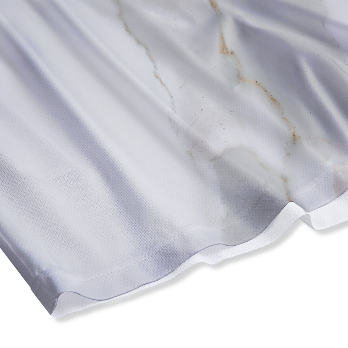 Grunge Marble White Print Pattern Mesh Shorts