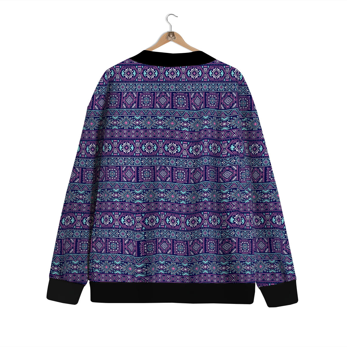 Grunge Trippy Ethnic Aztec Print Cardigan-grizzshop
