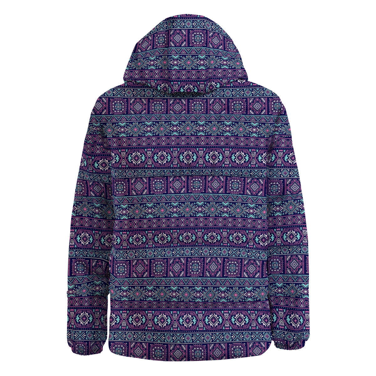Grunge Trippy Ethnic Aztec Print Down Jacket-grizzshop