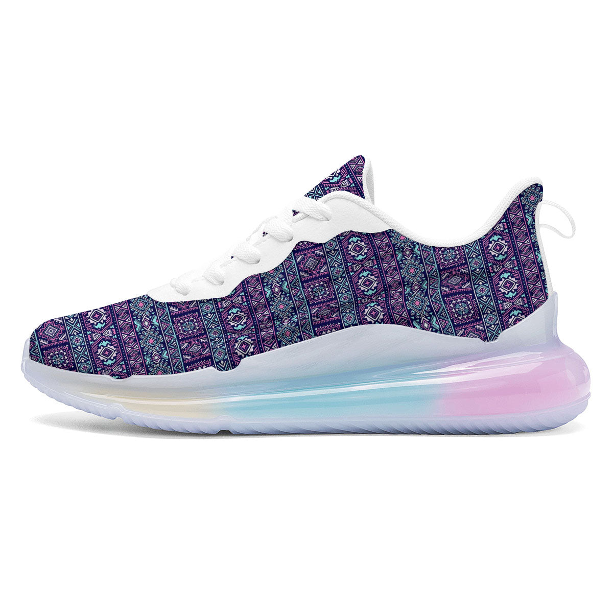 Grunge Trippy Ethnic Aztec Print Running Sneakers-grizzshop