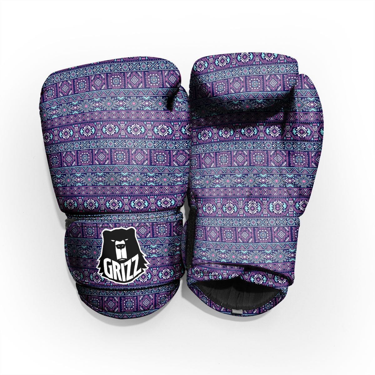 Grunge Trippy Ethnic Aztec Print Pro Boxing Glove