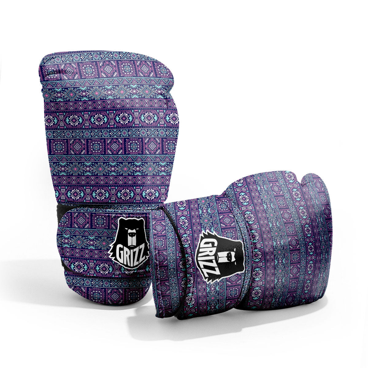 Grunge Trippy Ethnic Aztec Print Pro Boxing Glove
