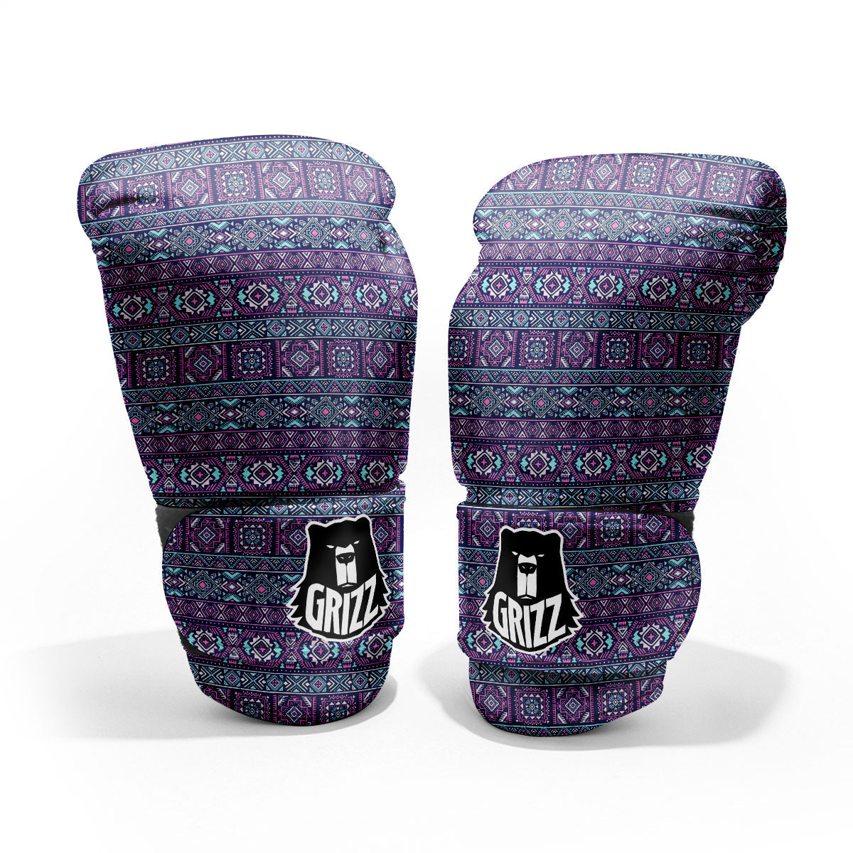 Grunge Trippy Ethnic Aztec Print Pro Boxing Glove