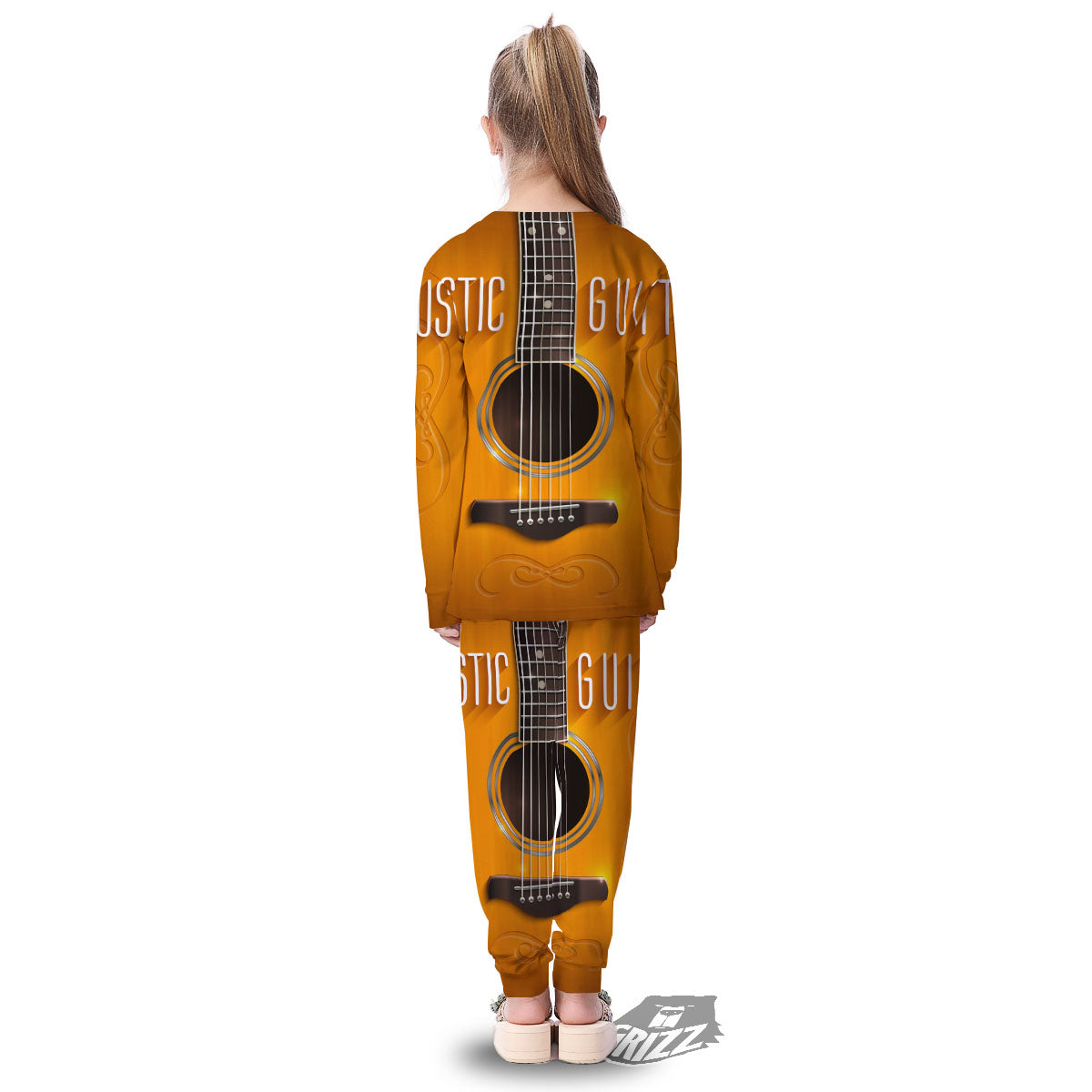 Guitar Acoustic Print Kid's Pajamas-grizzshop
