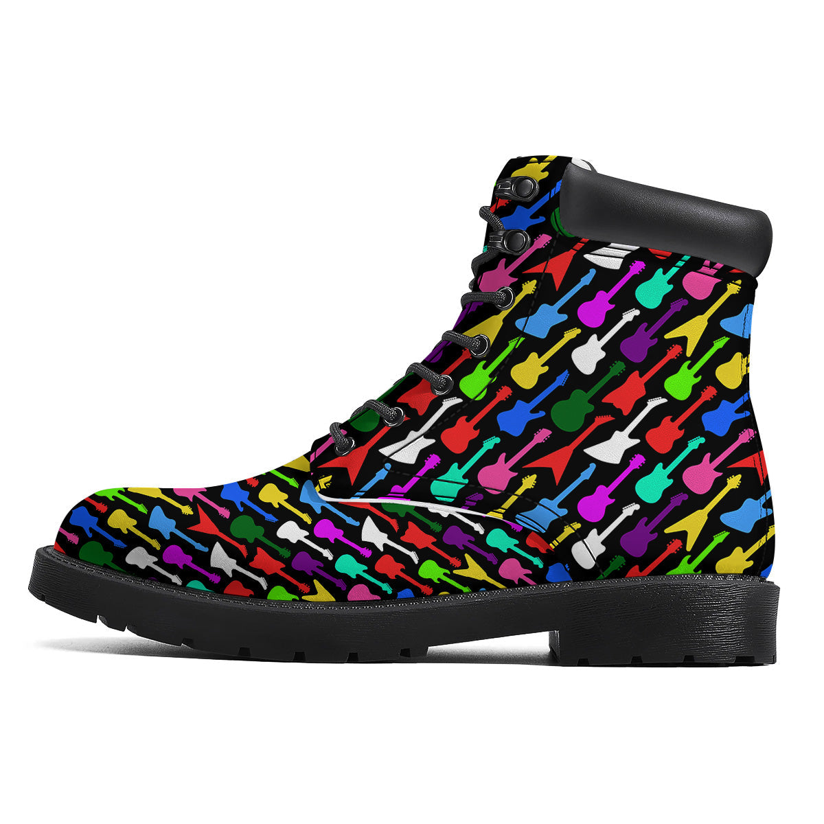 Guitars Colorful Print Pattern Boots-grizzshop