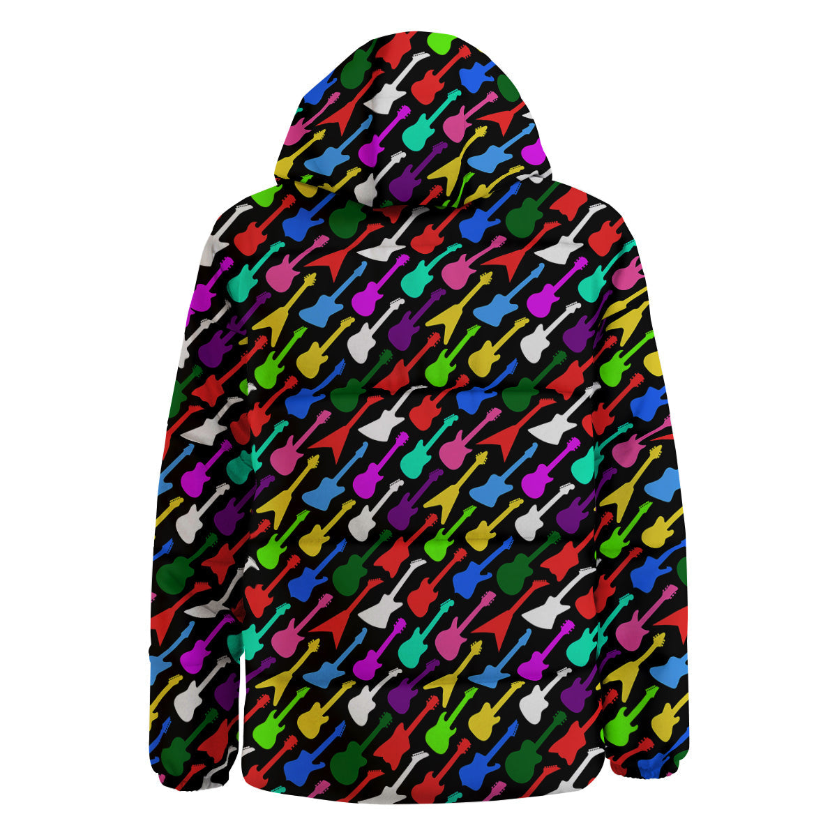 Guitars Colorful Print Pattern Down Jacket-grizzshop