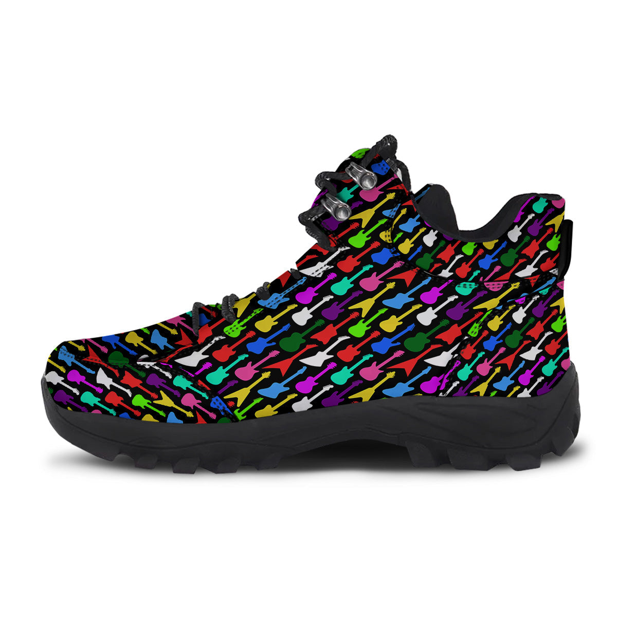 Guitars Colorful Print Pattern Hiking Shoes-grizzshop