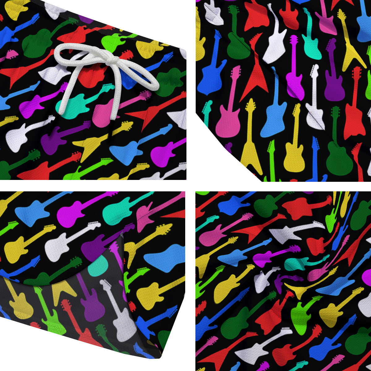 Guitars Colorful Print Pattern Men's Running Shorts-grizzshop