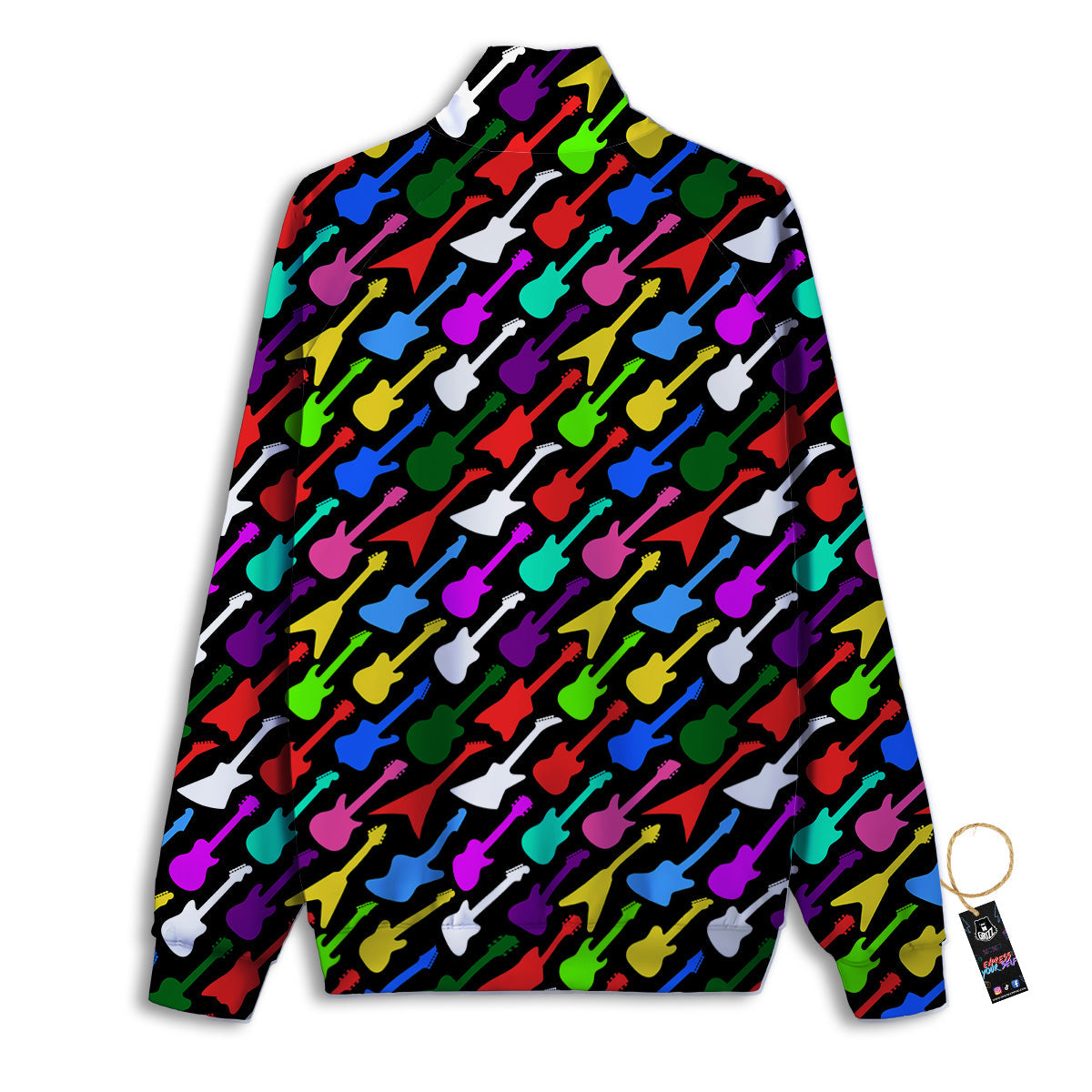 Guitars Colorful Print Pattern Track Jacket-grizzshop