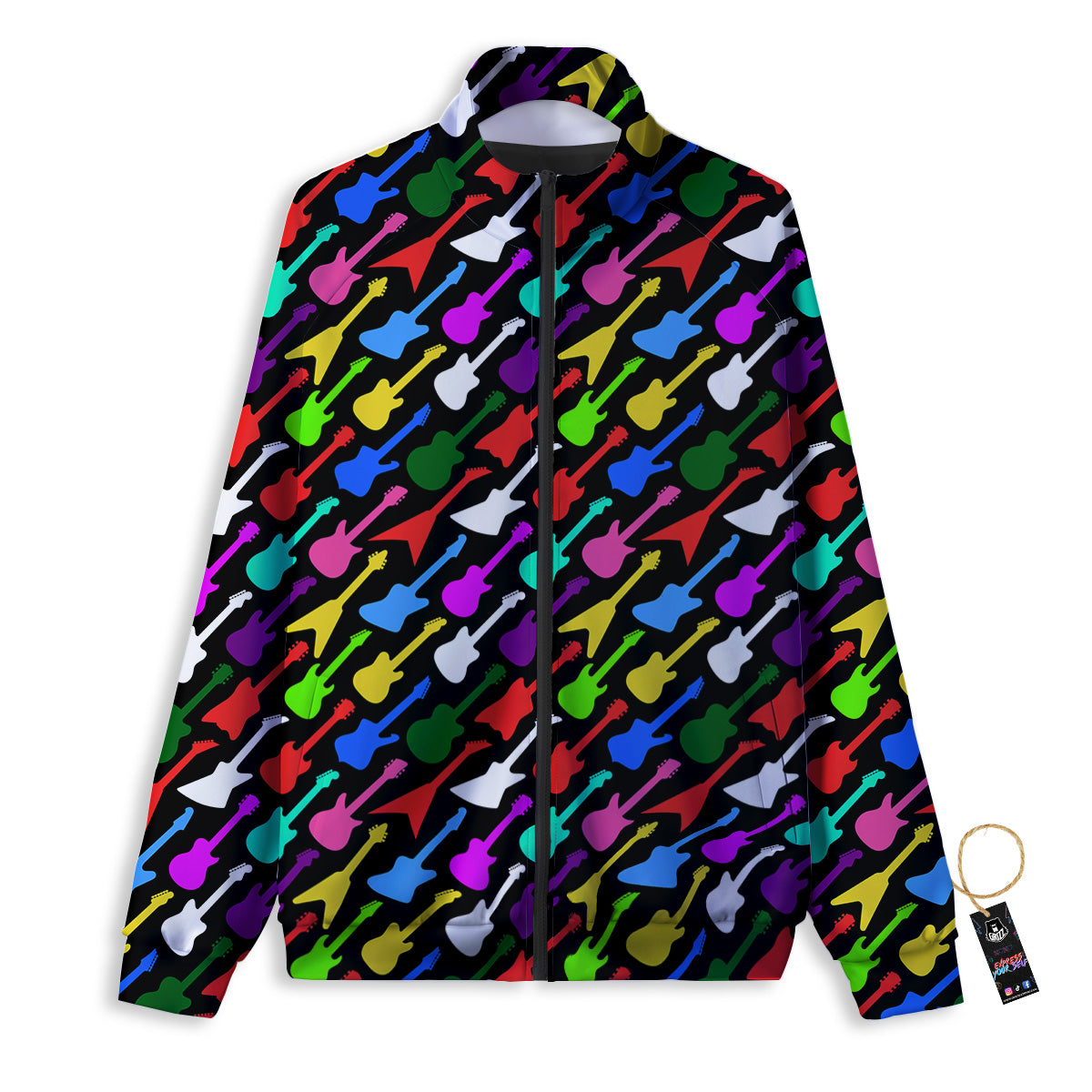 Guitars Colorful Print Pattern Track Jacket-grizzshop