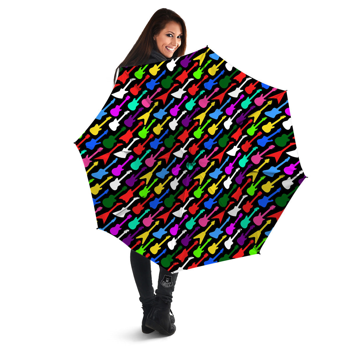 Guitars Colorful Print Pattern Umbrella-grizzshop