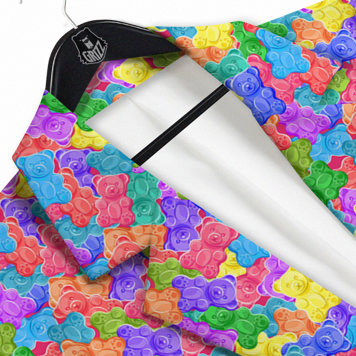 Gummy Bear Colorful Print Men's Sport Coat-grizzshop