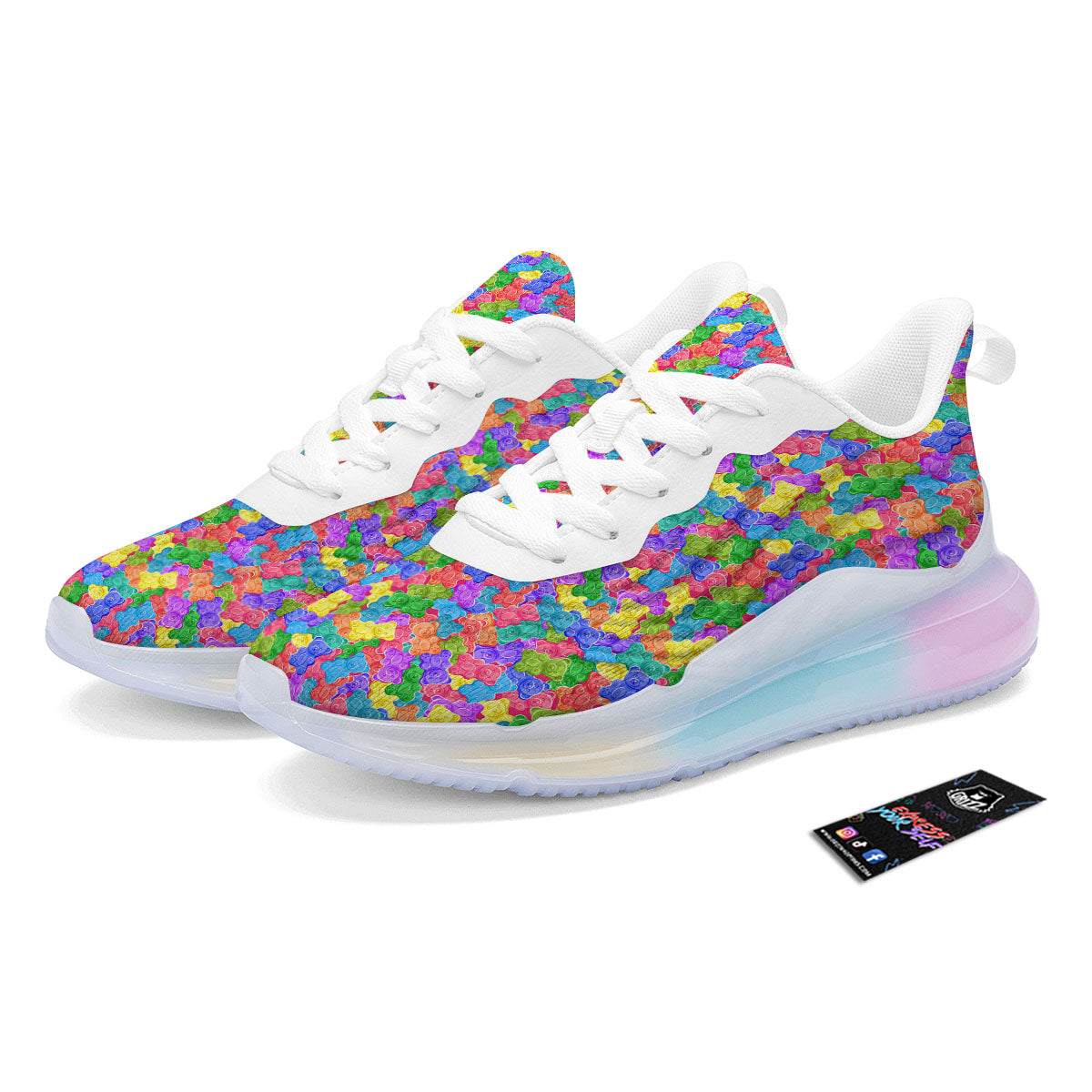 Gummy Bear Colorful Print Running Sneakers-grizzshop