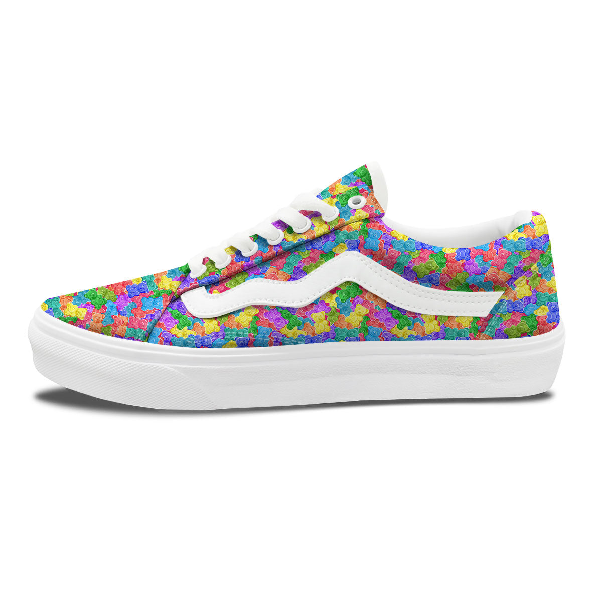 Gummy Bear Colorful Print Skate Shoes-grizzshop