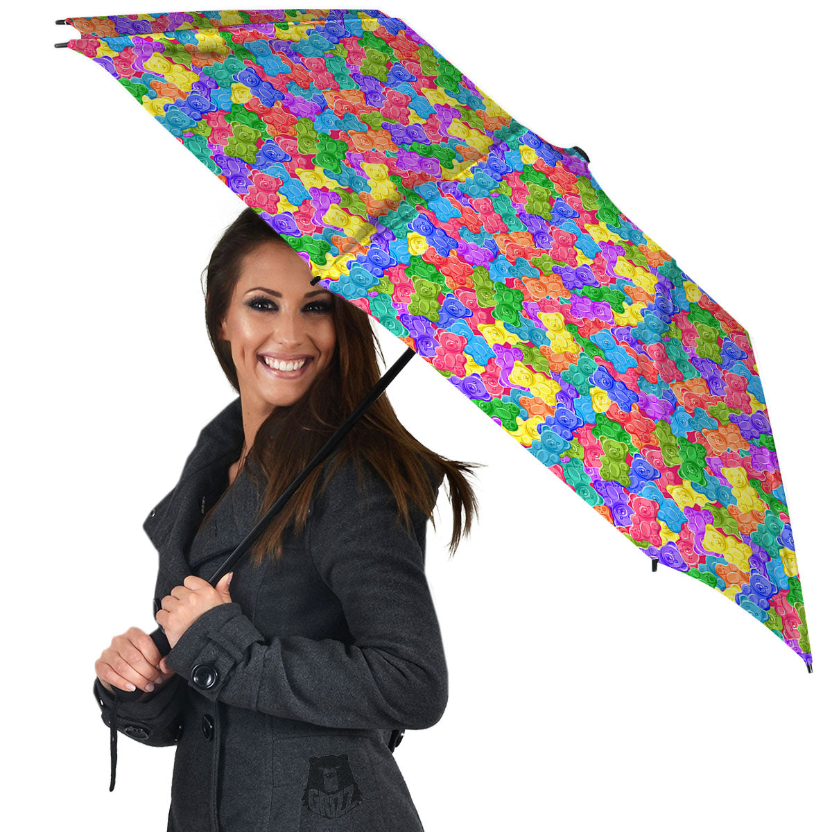 Gummy Bear Colorful Print Umbrella-grizzshop