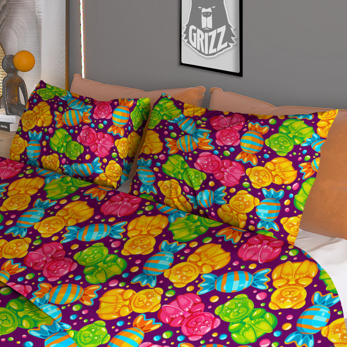 Giraffe Cute Cartoon Print Pattern Duvet Cover Bedding Set