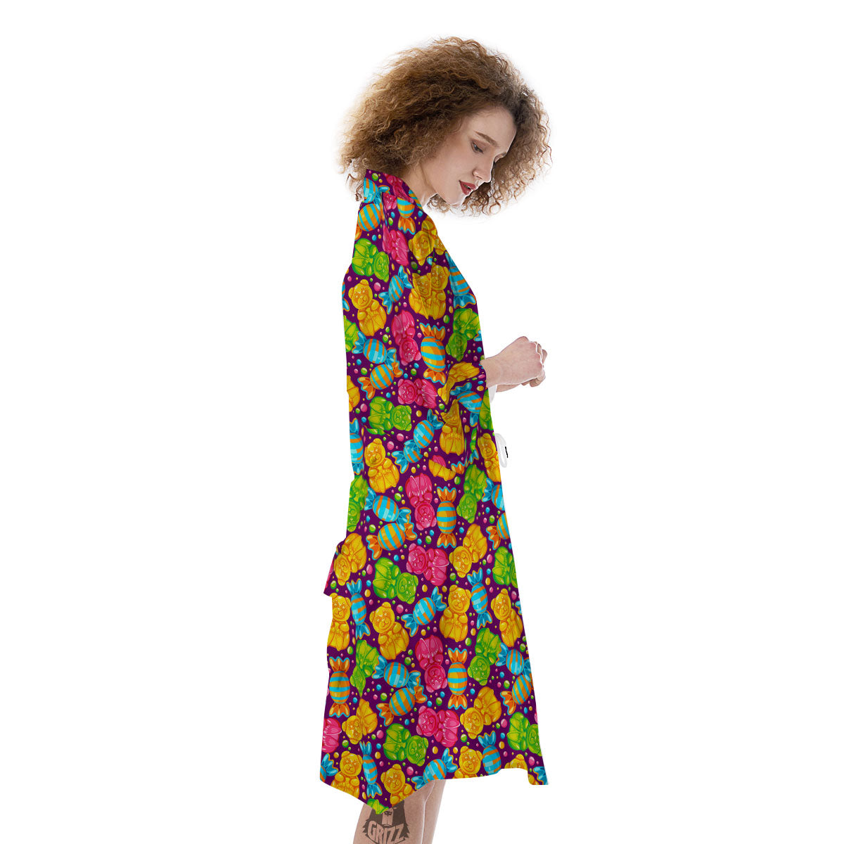 Gummy Colorful Print Kimono-grizzshop