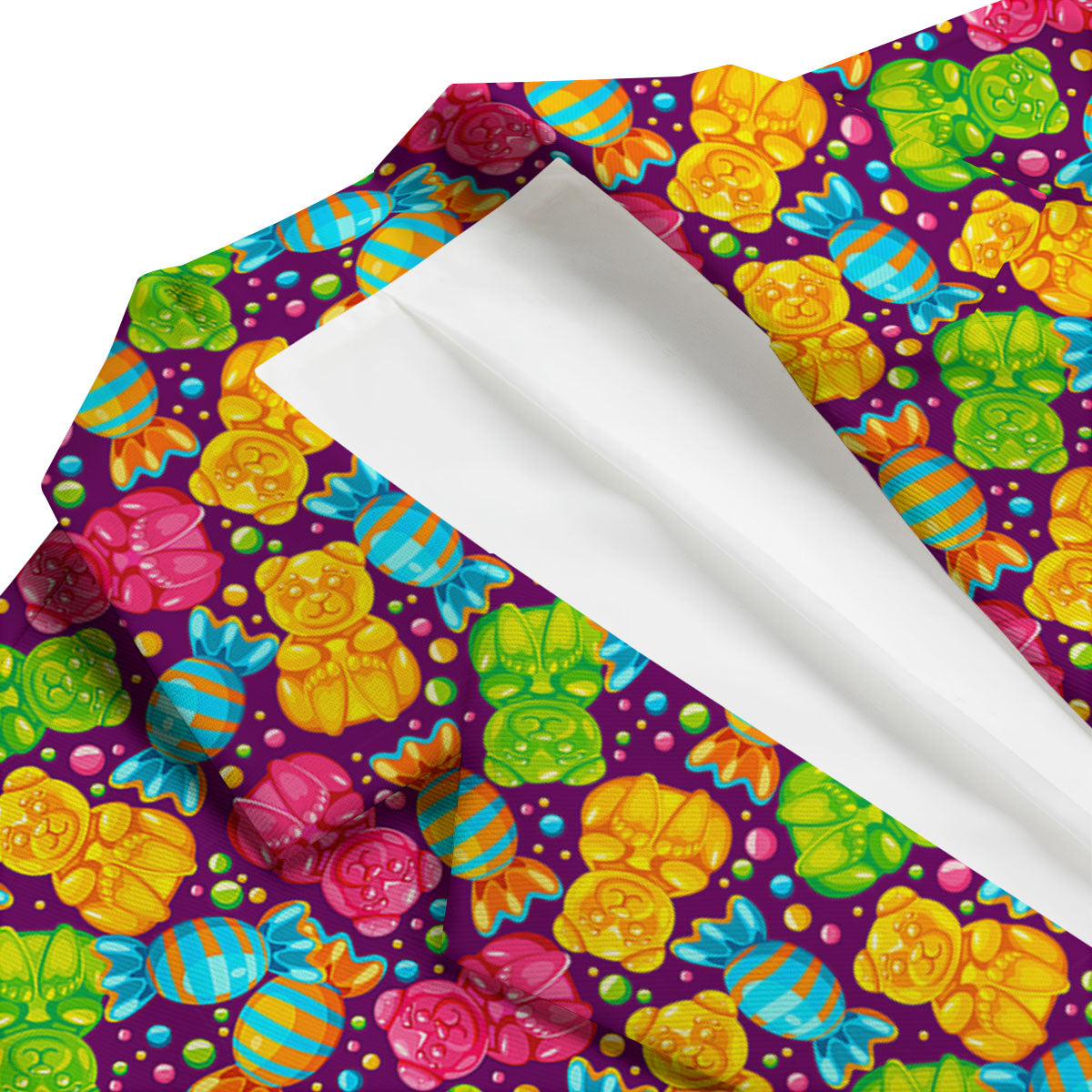 Gummy Colorful Print Men's Blazer-grizzshop