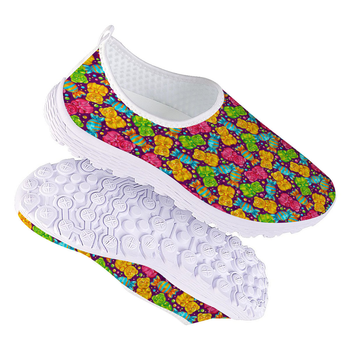 Gummy Colorful Print Nurse Shoes-grizzshop