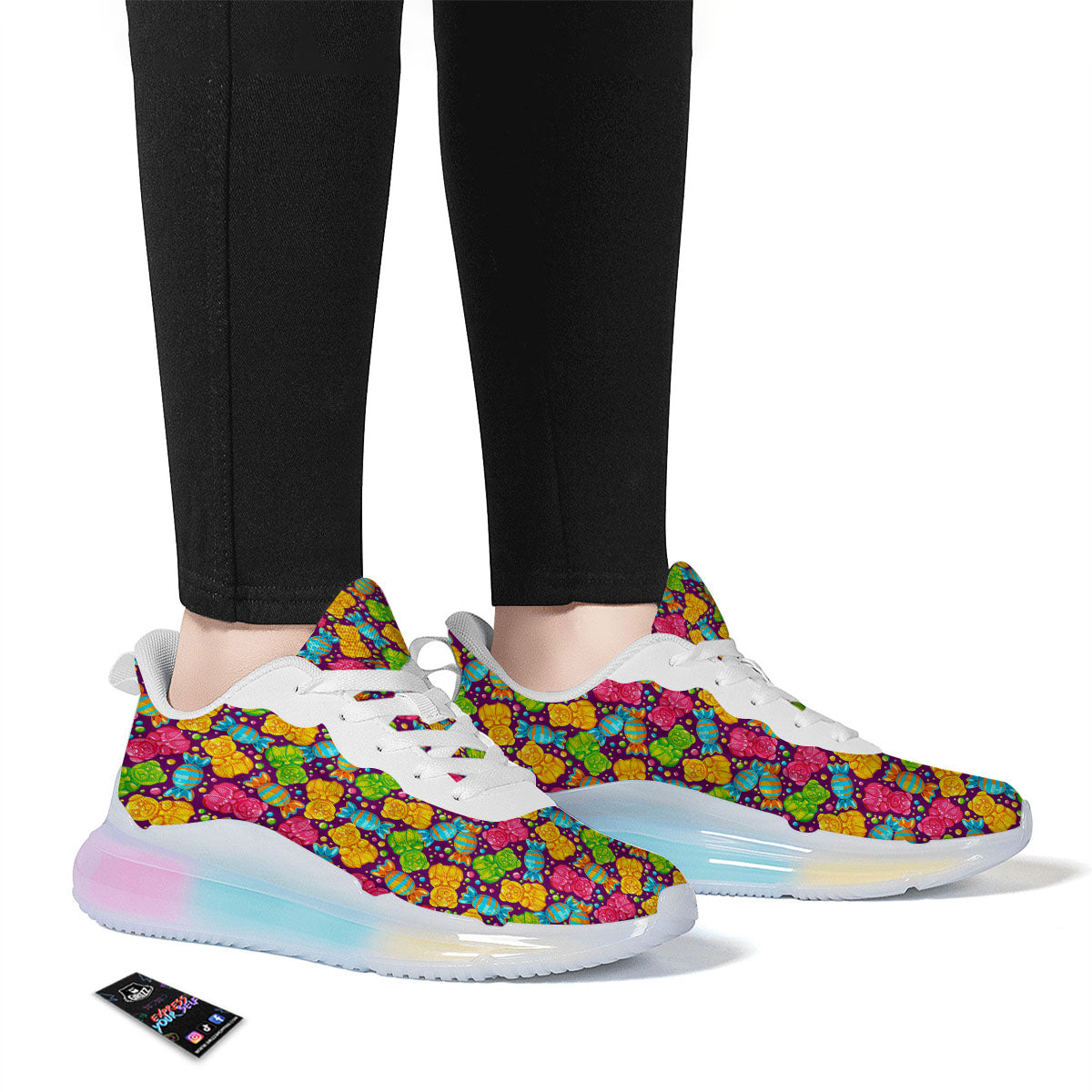 Gummy Colorful Print Running Sneakers-grizzshop
