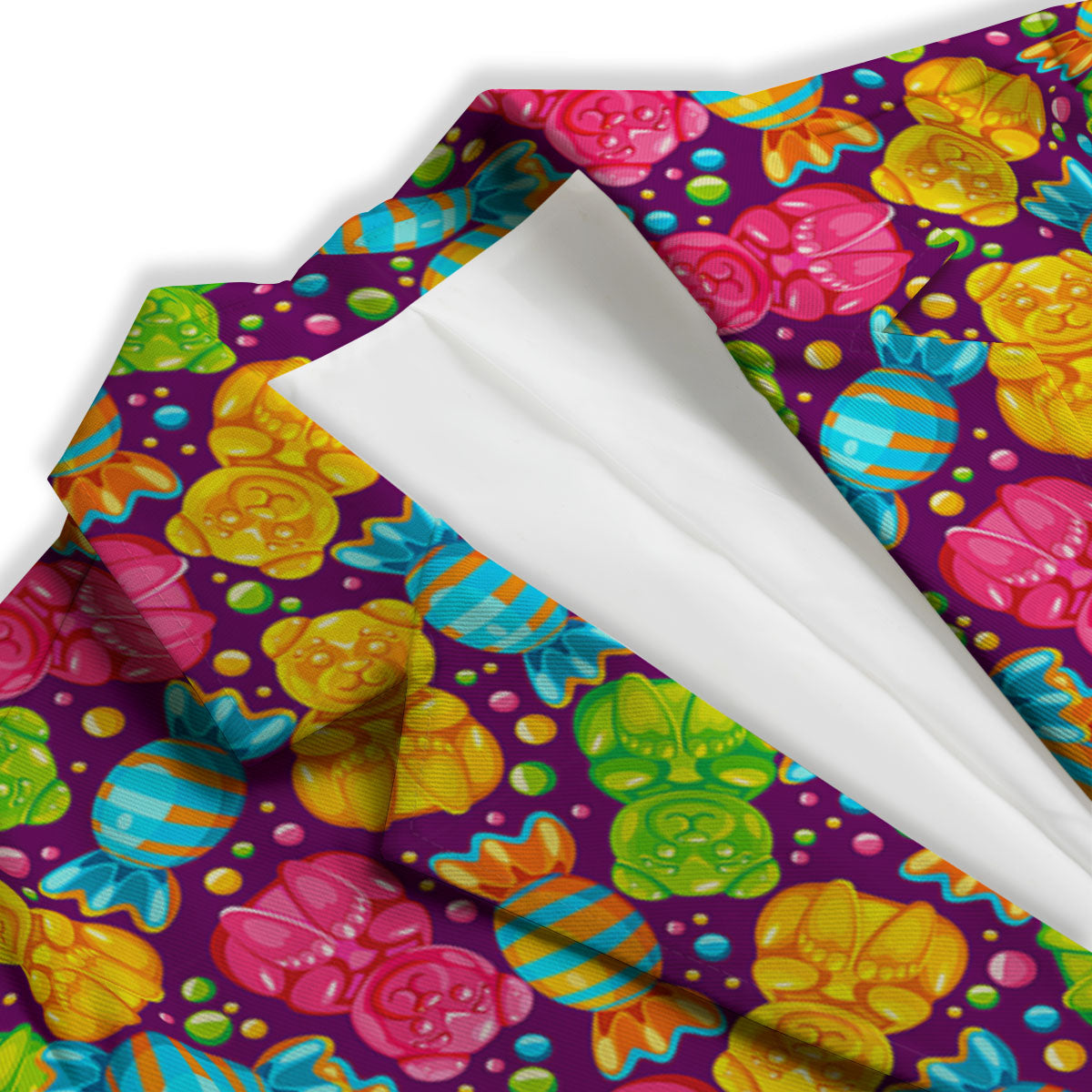 Gummy Colorful Print Women's Blazer-grizzshop