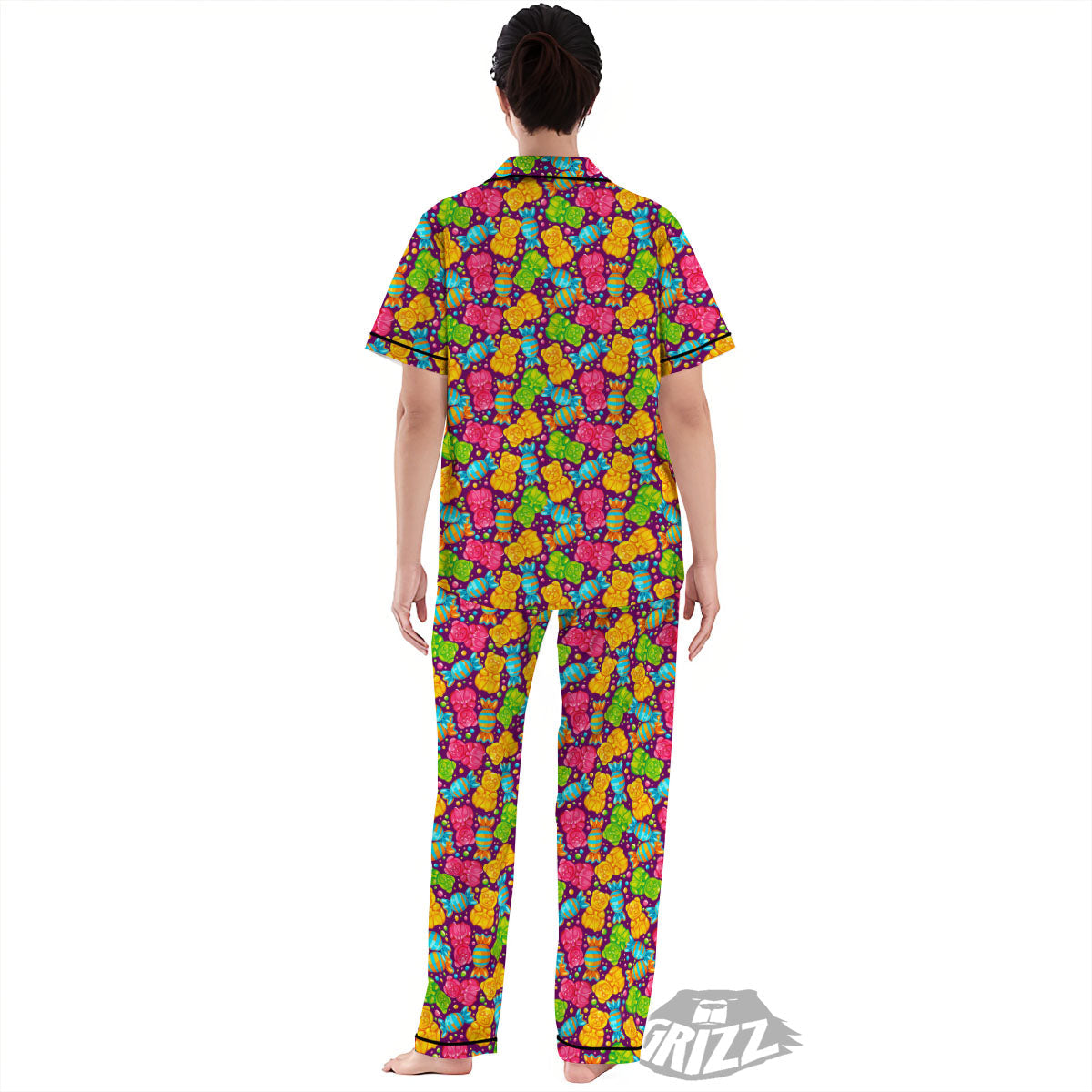 Gummy Colorful Print Women's Pajamas Set-grizzshop